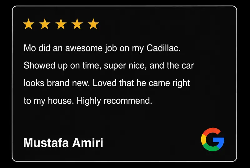 Customer Google review